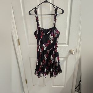 Royal Bones Skull & floral dress Size Large